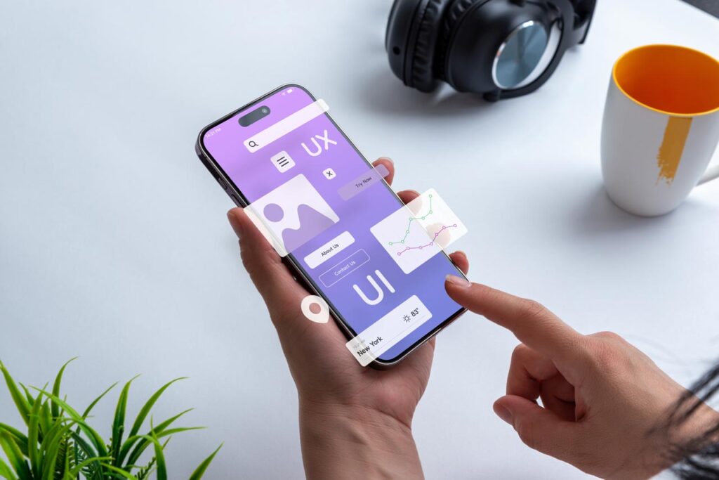 UX and UI shown on a mobile device
