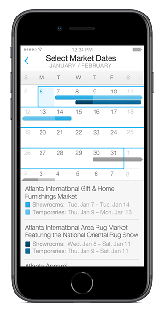 AmericasMart calendar feature